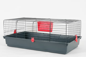 Cage pour lapin ou cochon d'Inde coloris gris foncé Nero 3 Deluxe Happy  Planet - 100 x 50 x 45 cm : Savic SAVIC animalerie - botanic®