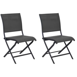 Pro Loisirs Chaise ELEGANCE Pliante graphite noire