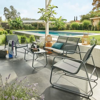 Ecloz - Salon de jardin détente acier 4 personnes Bono Campo ECLOZ