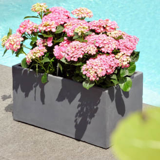 Grand pot de fleurs, pot de jardin extérieur ovale 23x59x34,5 cm