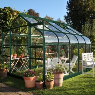 Serre de jardin Supreme verre trempé 8.1 m² + embase - Halls