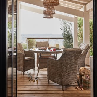 Ecloz - Salon de Jardin résine tressée ficelle 4 personnes Sienne ECLOZ