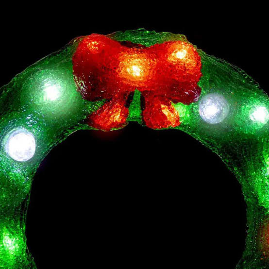 Couronne de Noël D29 cm lumineuse extérieur – Image 2