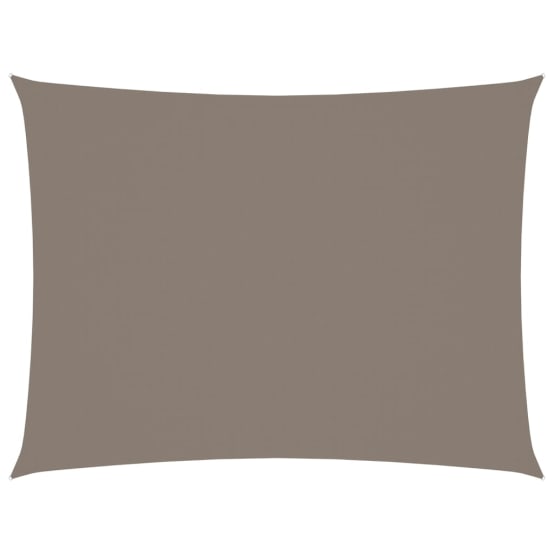 Voile toile d'ombrage parasol tissu oxford rectangulaire 5 x 6 m taupe