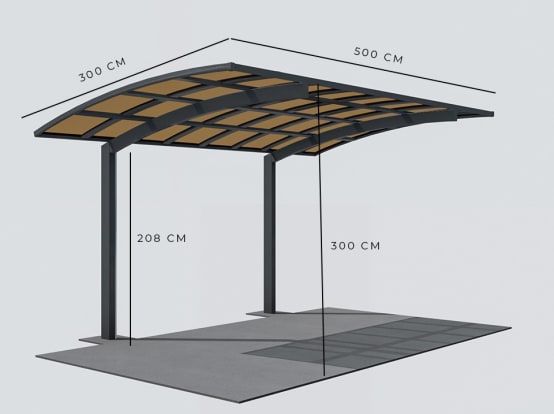Carport 16,59m² Carport En Aluminium Blanc Toit En Polycarbonate - Ciel & Terre Commerce