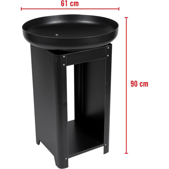 Lone Star Brasero Exterieur 60 Cm - Incinerateur De Jardin Sur Pieds - Facil A Transporter Avec Poignées - Decoration Jardin Et Terrasse Exterieur - Acier Au Carbone