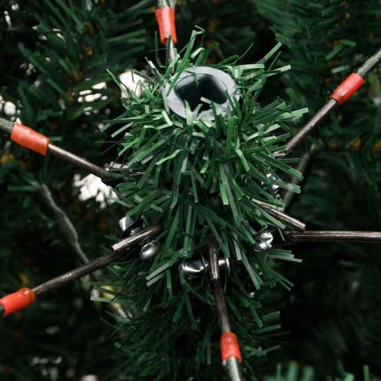 Sapin De Noël Artificiel Recouvert De Neige De 180 Cm Avec Pointes De