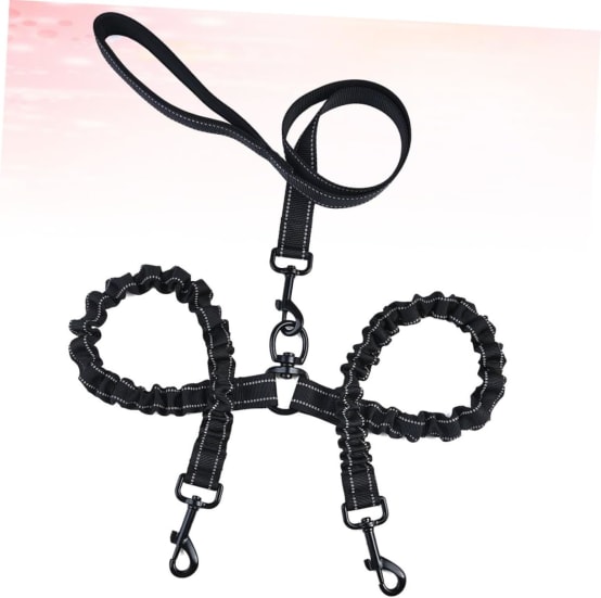 Double Laisse Pour 2 Chiens,Laisse Double Chien,Rotation Libre Sur 360° Pour Chiens Réfléchissant,Anti-bobinage,Dog Leash For 2 Dogs,50-80 Cm Longueur Extensible,pour Petits Et Grands