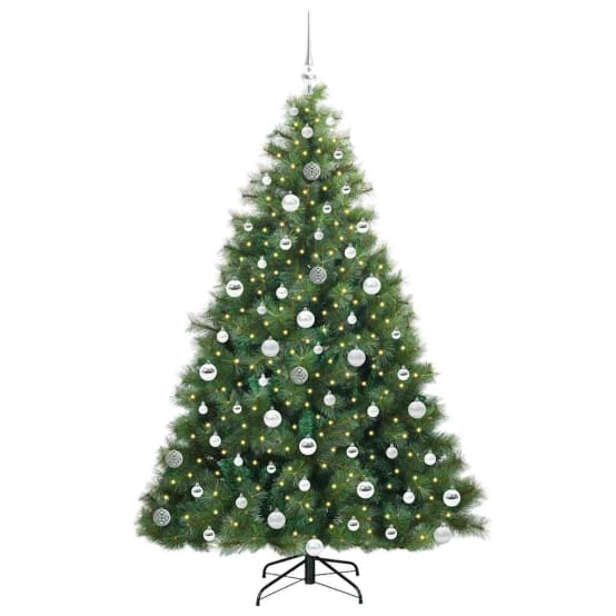 Sapin de Noël Lumineux 180cm Prêt à Poser, Feuillage Dense PE/PVC, 300 LED et 120 Décos – ComfortXL Outdoor Living – Image 3