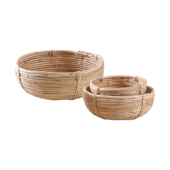 HITOMEN Paniers à Pain Ronds En Rotin Fait à La Main - Bol De Rangement Pour Fruits - Tissage Naturel - Décoration De Comptoir De Cuisine (marron Miel) - L : 29,9 Cm