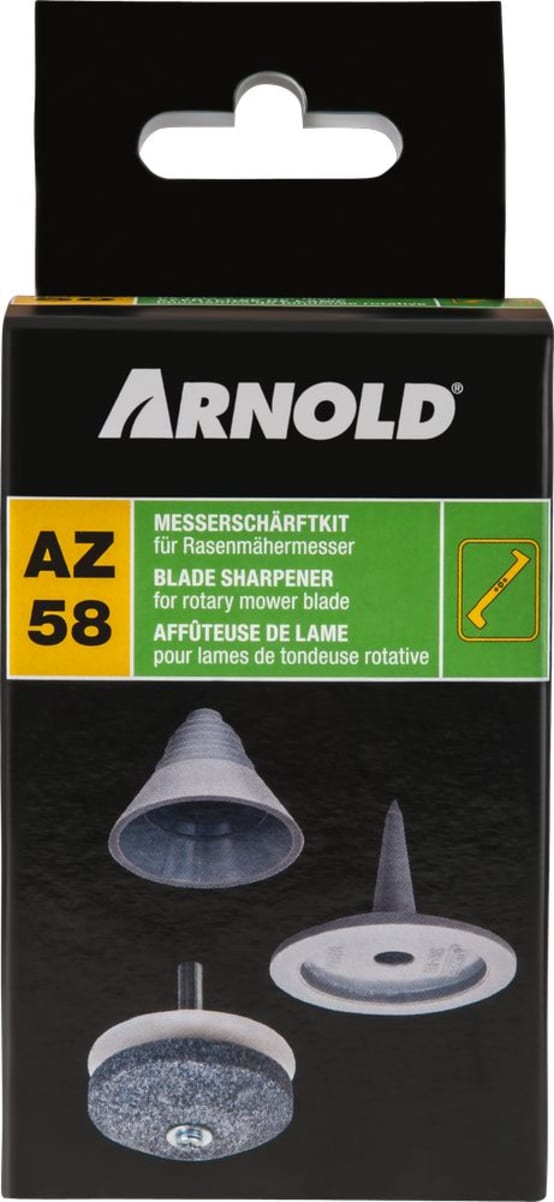 Kit d’affûtage et d’équilibrage de lames pour tondeuse à gazon Arnold Gamm vert