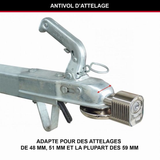 Verrou D'attelage De Remorque, Verrou D'attelage De Remorque Avec Antivol En Alliage De Zinc De Verrouillage De Récepteur 1/4in Pour Camping-car De Véhicule De Construction Camion Camping-car