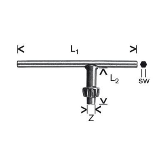 2608571056 | Mandrin à Clé Pour Perceuse à Percussion Bosch 1,5 à 13mm