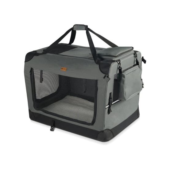 Sac transport pliable chien chat caisse cage portable 50x35x36cm