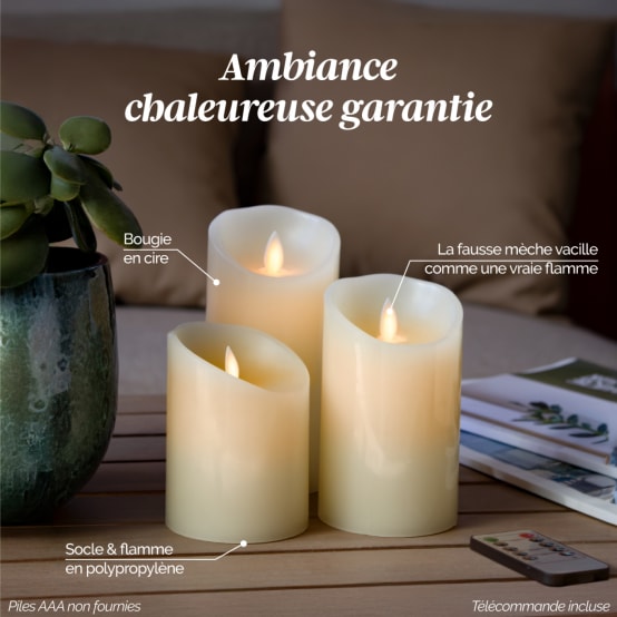 Bougies LED Star Trading Avec Fonction Minuterie | Bougies Bâton LED