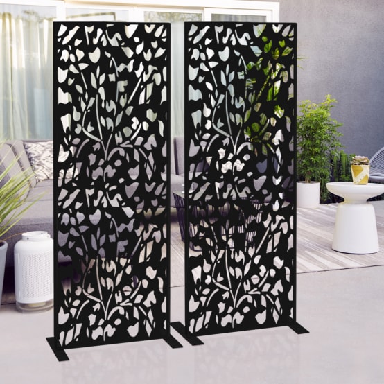 Panneau décoratif universel 150 x 50 CM FLOWER noir mat - Gamm vert