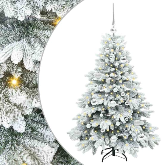 Sapin de Noël Réaliste 120 cm Tout-en-Un avec 150 Lumières LED et Boules – ComfortXL Outdoor Living – Image 2