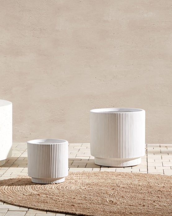 Avis Sur Le Pot De Fleurs Rond En Fibre De Pierre Avec Trou De Drainage