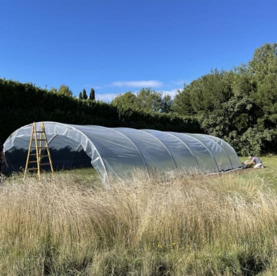 Bâche de serre thermique Plasticlair 200 microns incolore, L 12 m, Larg