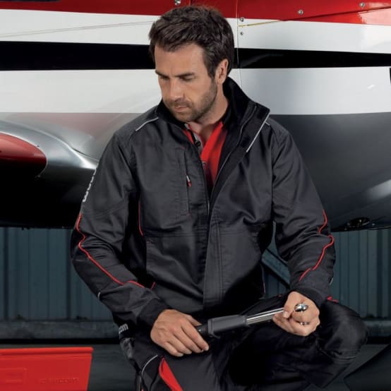 Veste de travail stretch FACOM Flexi Noir/Gris/Rouge Taille XXXL
