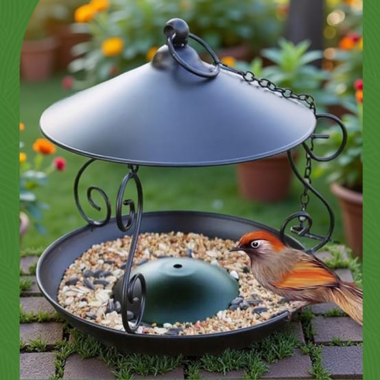 MANGEOIRE À OISEAUX En Fer Alimentation Suspendue Extérieure Portable