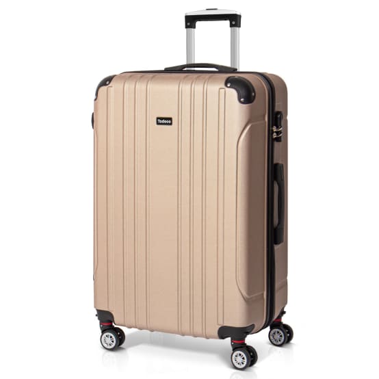 Todeco Valise grande taille 73cm, valise de voyage, rigide e