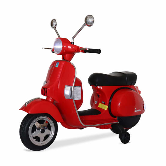 Vespa rouge scooter électrique pour enfants 12V