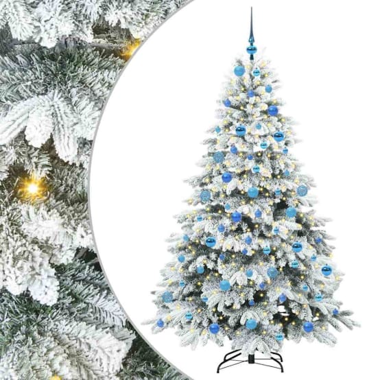 Sapin de Noël Lumineux 180 cm, Pack Décoration Tout-en-Un 300 LED et 120 Boules de Noël – ComfortXL Outdoor Living – Image 2