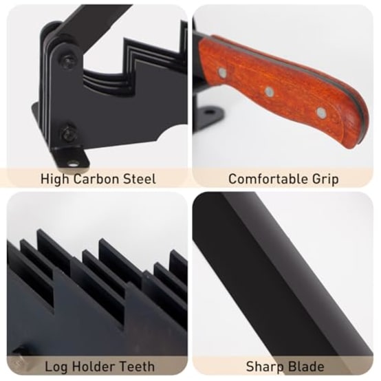 Fendeur De Bois Mural - Fendeur De Bois Manuel En Acier Au Carbone - Support Mural - Outil De Hachage Du Bois - Fendeur De Bois En Plein Air (poignée