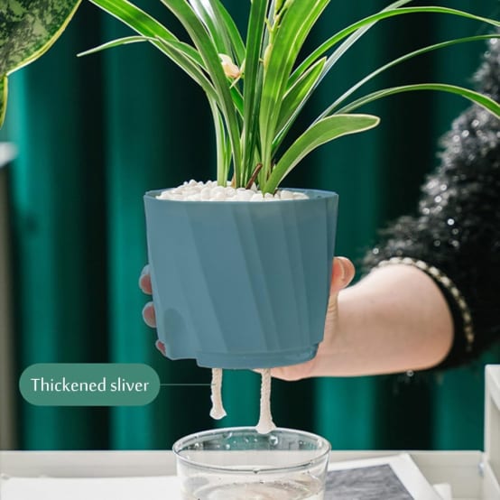 5X 12.5Cm Pot De Fleurs À Arrosage Automatique,Pots De Fleurs Avec