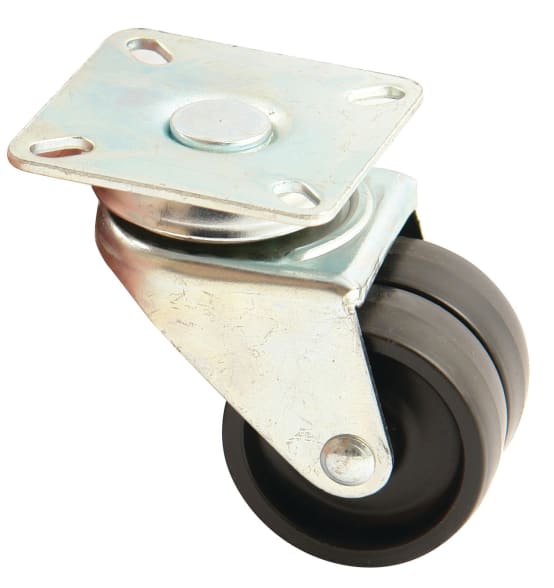 AERZETIX - K37566 - Lot De 4 Roues Roulette Pivotantes Pour Meubles à Rotation 360° Sans Frein - Fixation à Platine à Billes - Hauteur 70 Mm - Capacité De Charge 35 Kg - Chariot Chaise établi