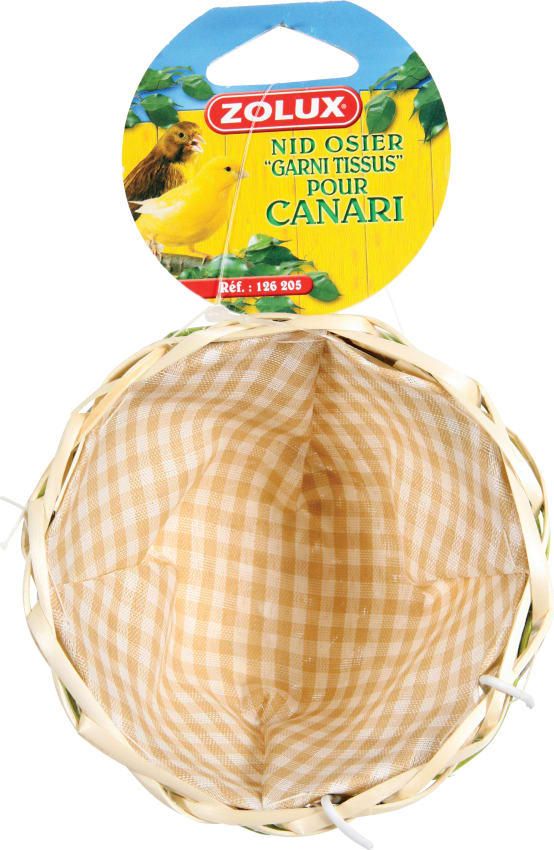 Nid pour Canaris Garni Osier ZOLUX Gamm vert
