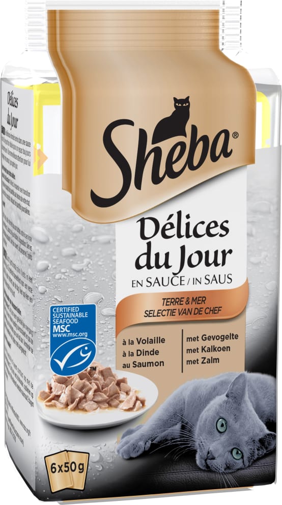 SHEBA Délices du Jour Pâtée pour chat à la Volaille