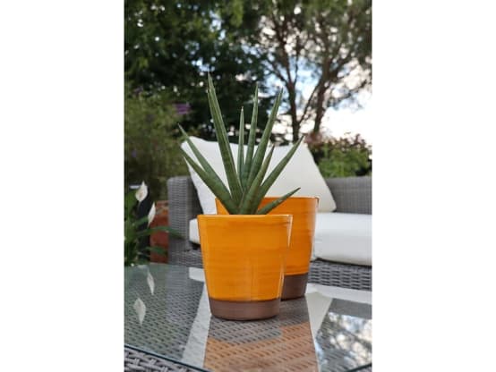 Poterie Jardin Terre Cuite émaillée Géante D64x88 Pot terre cuite émaillée - POTERIE D'ALBI - Gamm vert