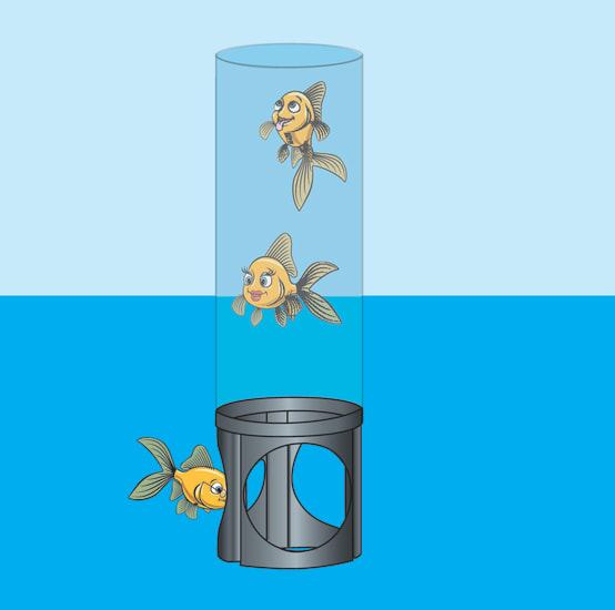 Ubbink Tour à poisson Fishtower Ø.20 x H.50 cm Gamm vert