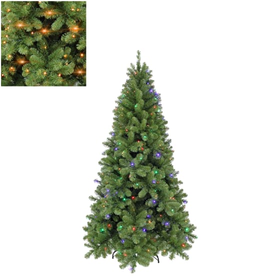 Sapin de noël vert Tuscan à LED H.185 cm Gamm vert