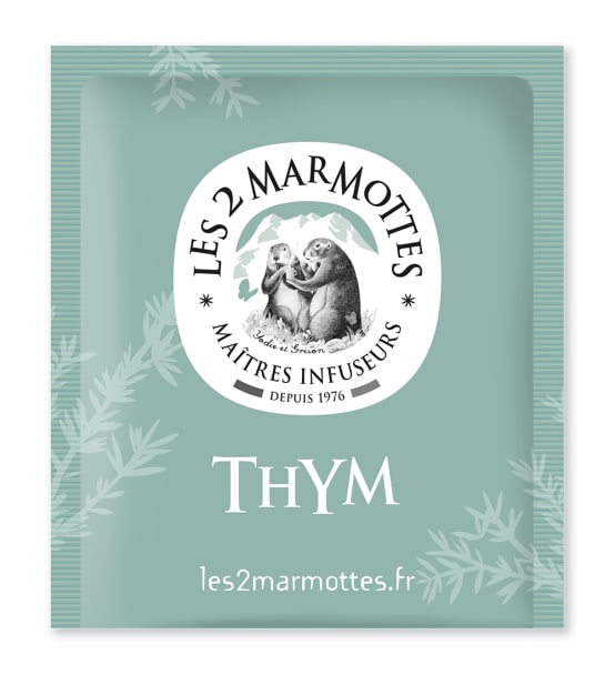Les 2 Marmottes - Infusion Thym 35g Boite 30 sachets - Gamm vert