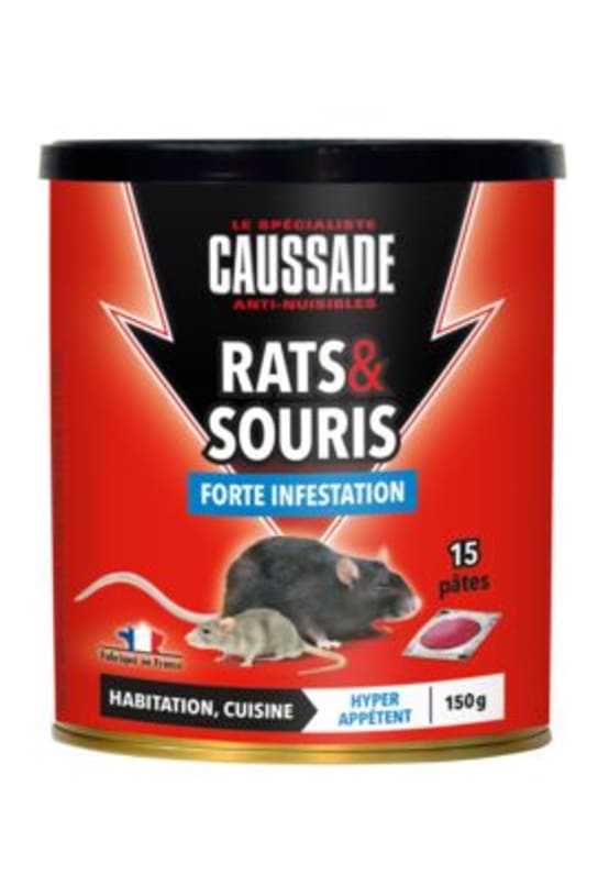 SOURIS & RATS - PAT'APPÂT FORTE INFESTATION 150 G CAU