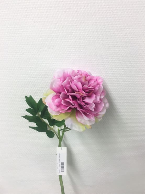 Pivoine Artificielle Sur Tige YILING, Rose-blanc, 65cm