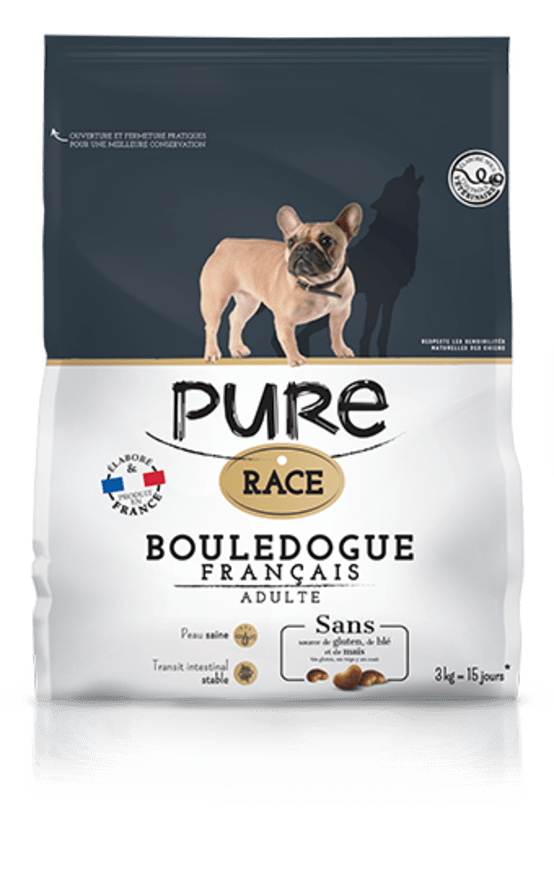 Croquettes pour chien Bouledogue adulte 3 kg Pure Race Gamm vert