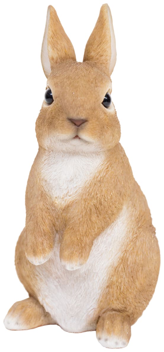 Garden ID - Lapin debout polyr?�sine L.11 x l.11 x H.22 cm - Gamm vert