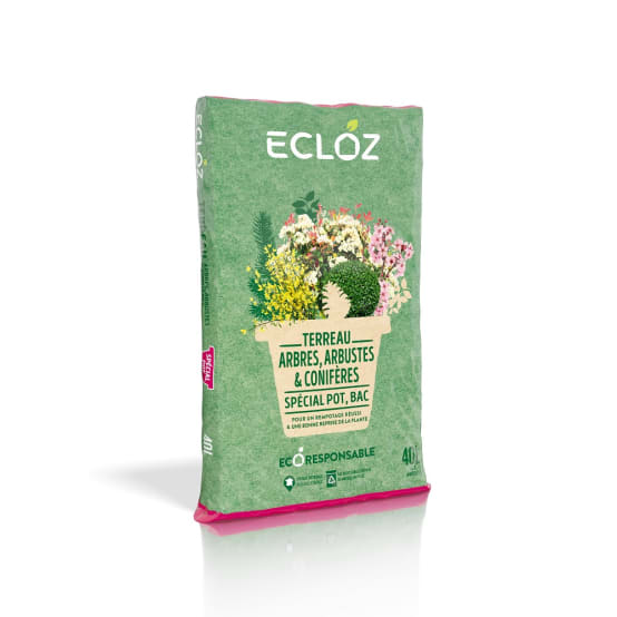 Terreau pour arbres, arbustes, conifères en pot 40 L ECLOZ Gamm vert