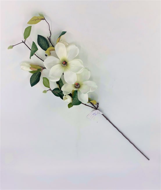 Tige magnolia blanc artificiel 94 cm Gamm vert