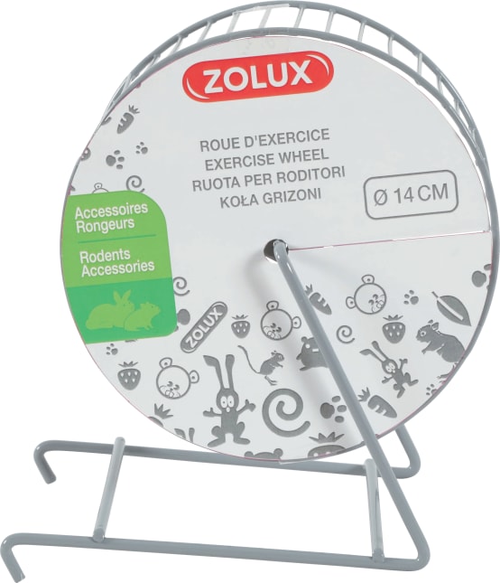 Zolux - Roue metal rongeur diam 14cm gri