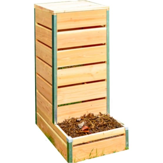 Composteur en bois Design à accès direct petit modèle - Gamm vert