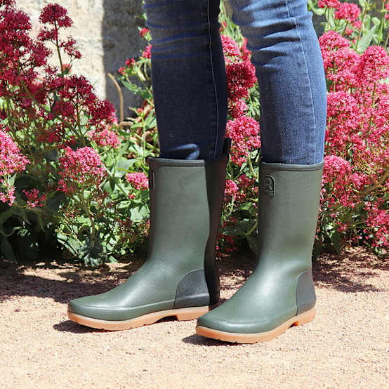 Demi Botte en caoutchouc ORIGIN Kaki taille 40 Rouchette Gamm vert