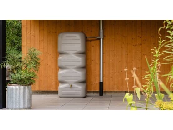 GARANTIA Colonne Romaine Recuperateur D Eau De Pluie 330L Sable - Recuperateur Eau De Pluie, Récupérateur Eau De Pluie, Reservoir Eau, Cuve Eau De Pluie, Reservoir Eau De Pluie, Citerne Eau De