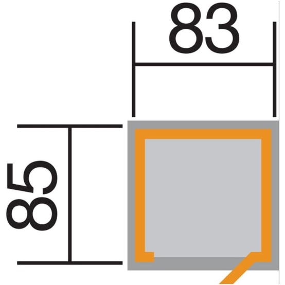 Armoire de jardin bois adossée Weka avec plancher L.83 l.85 cm Gamm vert