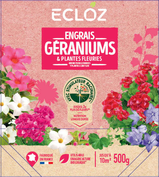 Engrais Plantes fleuries & Géraniums Doypack 500 g Gamm vert