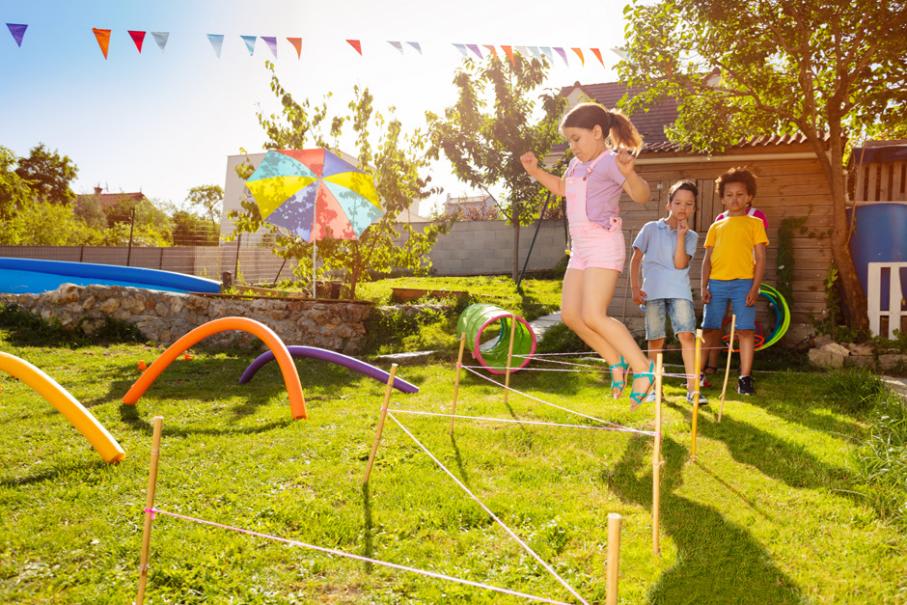 Jeu De Sport Pour Enfants Jeux Balle Dans Jardin Jouets Positionner